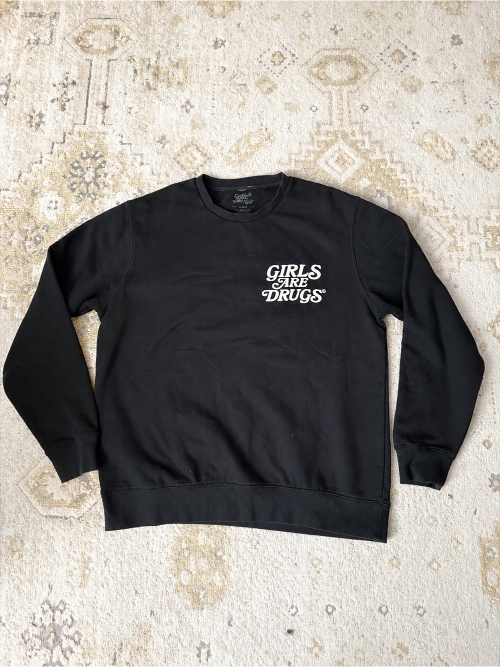 Girls Are Drugs Black Crewneck Sweatshirt